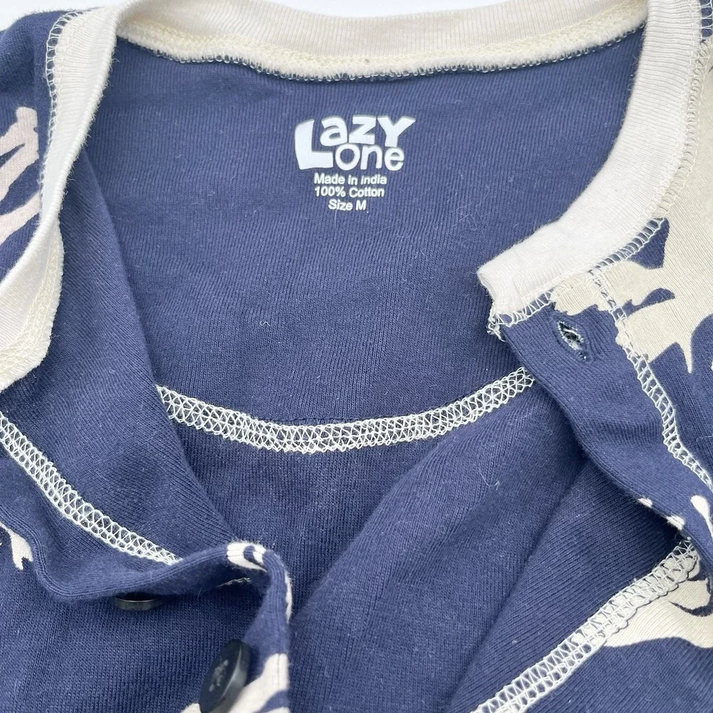 Lazy One Yellowstone Women's Button Up Moose Pajamas Size Medium New W/O Tag